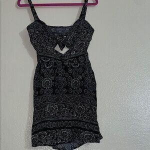 Black and White Floral Dress